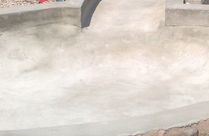 New build fish pool Before